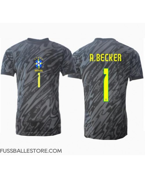 Günstige Brasilien Alisson Becker #1 Torwart Auswärtstrikot Copa America 2024 Kurzarm